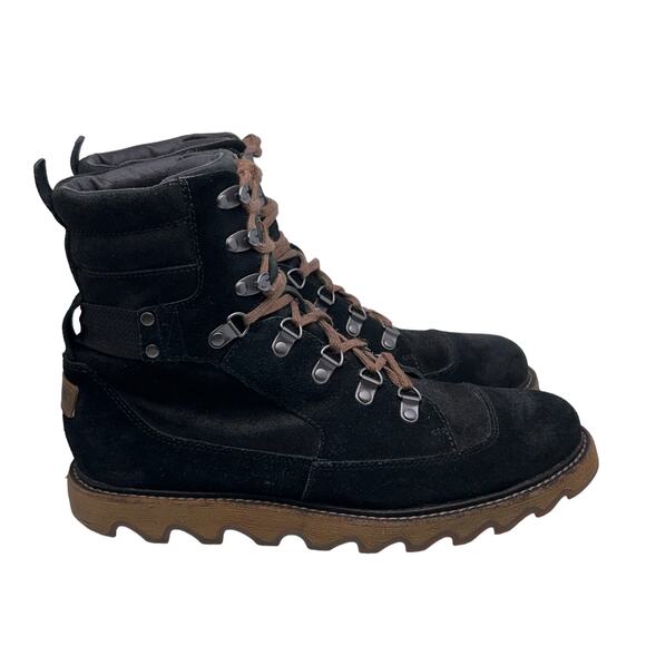 Sorel Mens Size 8.5 Mad Mukluk Boots Suede Leather Hawk Water Resistant Black main image 6